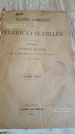 Libro di Federico Schiller