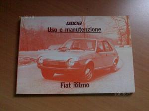 Libretti uso e manutenzione Fiat Ritmo e Fiat 242