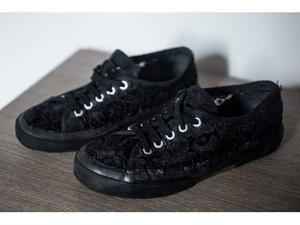 superga nere brillantinate