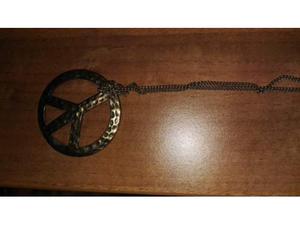 Girocollo simbolo della pace in metallo