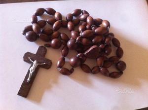 Antico rosario da parete in legno