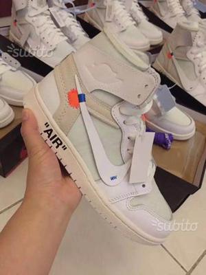 jordan 1 x off white bianche