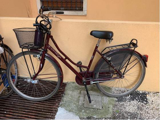 bicicletta da donna atala verniciata bianca