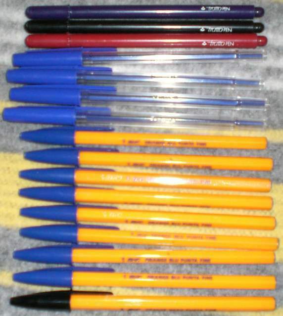 Penne biro bic, pelikan e tratto pen