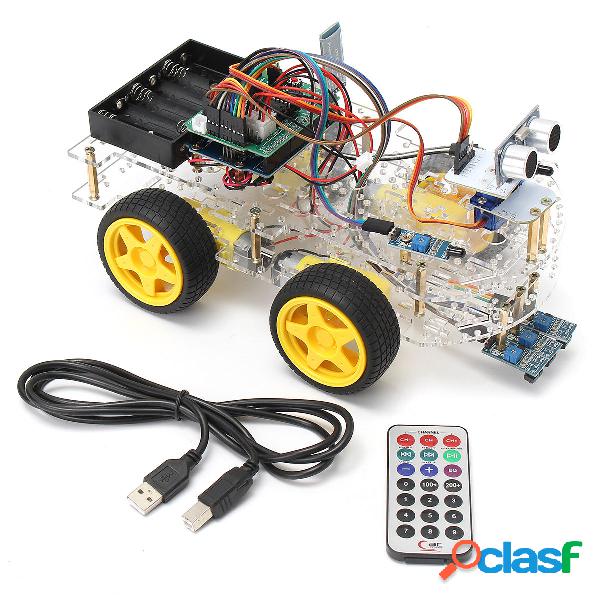 4WD Roboto Auto Intelligente Programmabile Kit Iniziale con