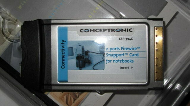 Scheda Conceptronic PCMCIA con 2 porte FIREWIRE IEEE 