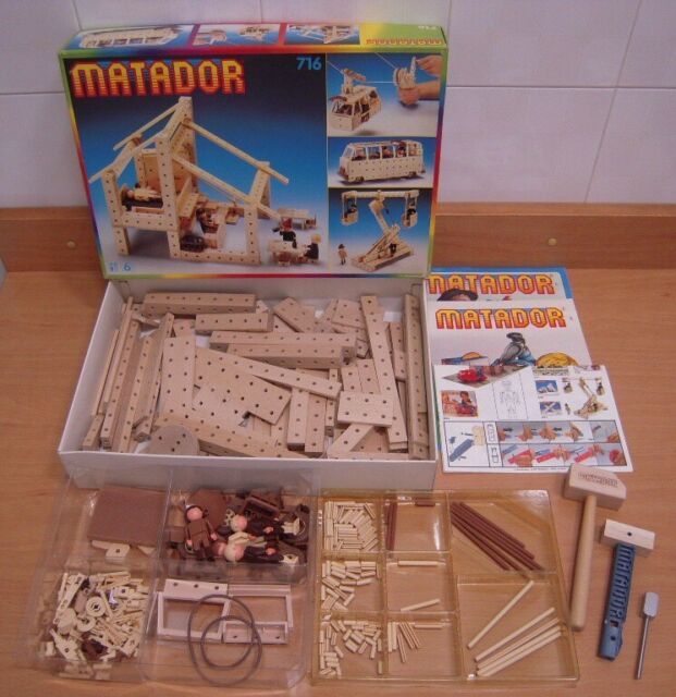 Costruzioni meccano in legno "Matador 716" anni 80
