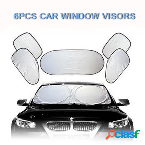 6pcs Car Sun Shade Full Set Front Window Sunshade Foldable