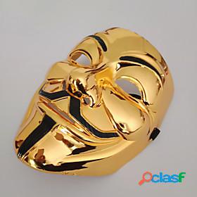 Mask Inspired by V for Vendetta Golden Silver Halloween
