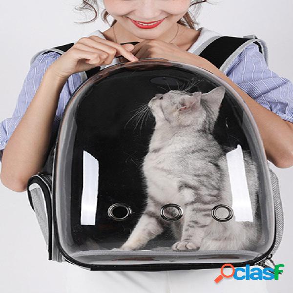 1 PC Traspirante Pieghevole Trasparente Pet Travel Zaino Cat