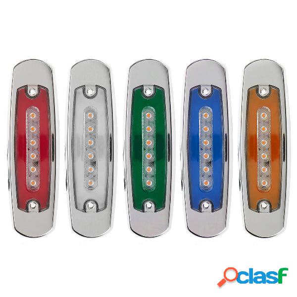 1 pz 12 / 24V 18 LED Indicatore luminoso a flusso laterale