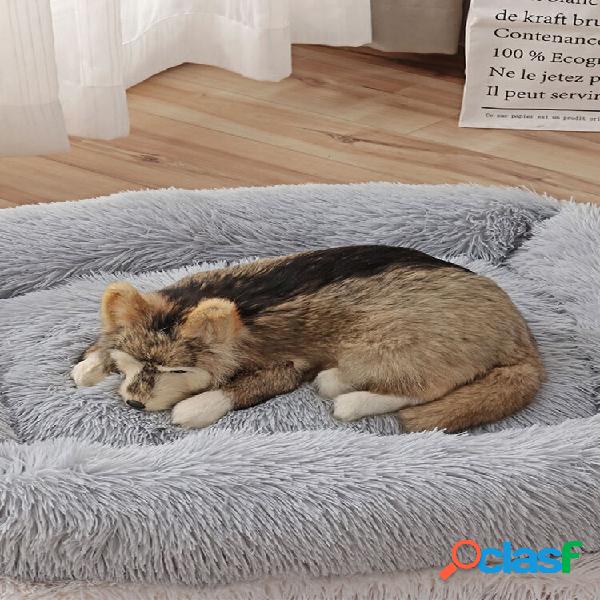 1 pz Comodo Calmante Lungo Peluche Pet Bed Inverno Caldo
