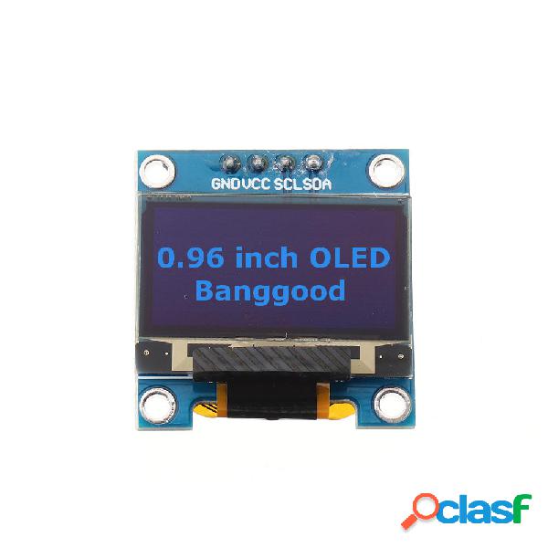 10 pezzi Blu 0.96 Pollici OLED I2C Modulo IIC Display 128 *