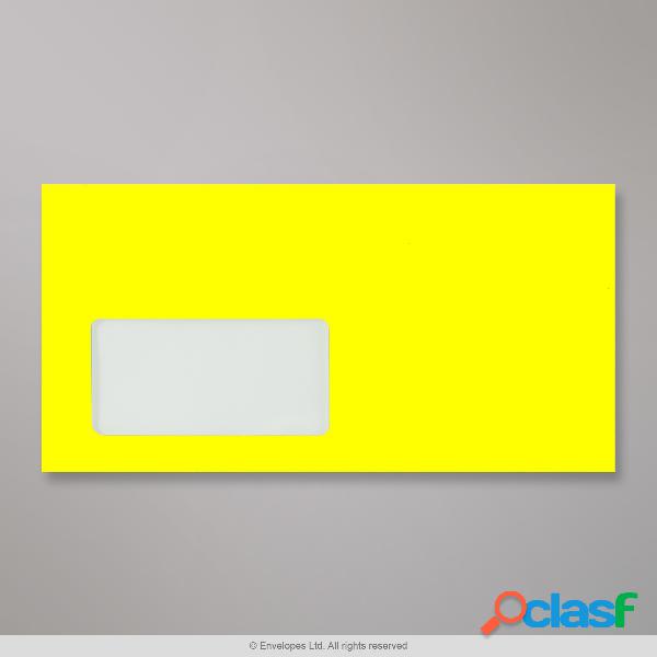110x220 mm (DL) Busta giallo fluorescente con finestra