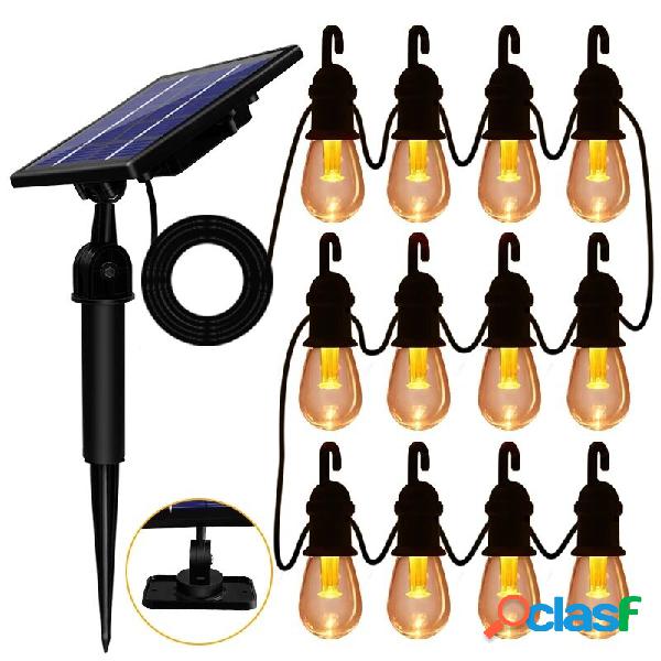12 Lampadine solare Stringa di luce Impermeabile Edison 48FT