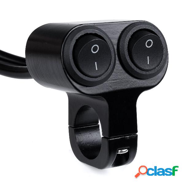 12V 7/8 Pollici 22mm Manubrio moto doppio interruttore in