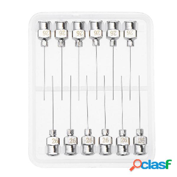 12pz / set 1 ago smussato in acciaio inossidabile Luer