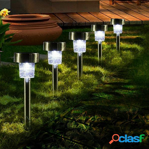 16 pezzi LED solare Lampade da giardino in acciaio