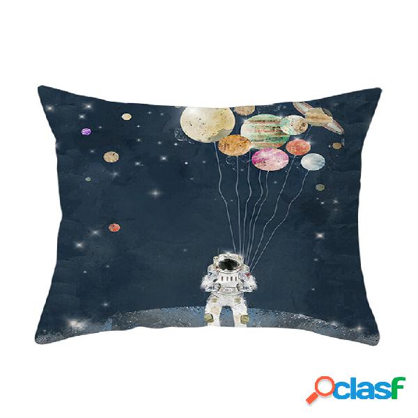 1Pc Bambini Astronauta Sogno Cartoon Fodera per cuscino