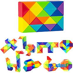 1pc serpente agitarsi giocattolo cubo twist puzzle 24 cunei