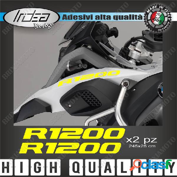 2 adesivi serbatoio moto 245x25 mm giallo