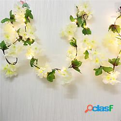 2 pz 2 m 20 led fiori di ciliegio artificiali fiore led luci