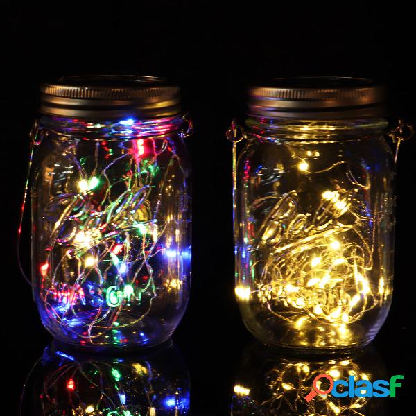 20 LED solare String Light Mason Vaso lampada Decorazione da