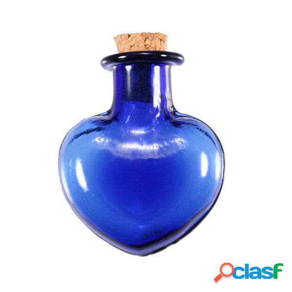 20x26mm Mini vetro multicolore Cuore Fiala di bottiglia dei