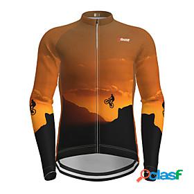 21Grams Mens Cycling Jersey Long Sleeve - Winter Polyester