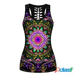 21Grams Per donna Top yoga Estate Floreale / Botanico Verde