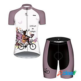 21Grams Womens Cycling Jersey with Shorts Short Sleeve -