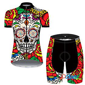 21Grams Womens Cycling Jersey with Shorts Short Sleeve -
