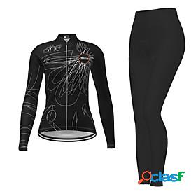 21Grams Womens Cycling Jersey with Tights Long Sleeve -