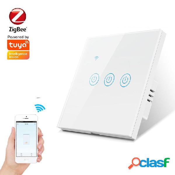 220-240V Tuya ZB Single Fire Zero Shared Smart Touch Switch