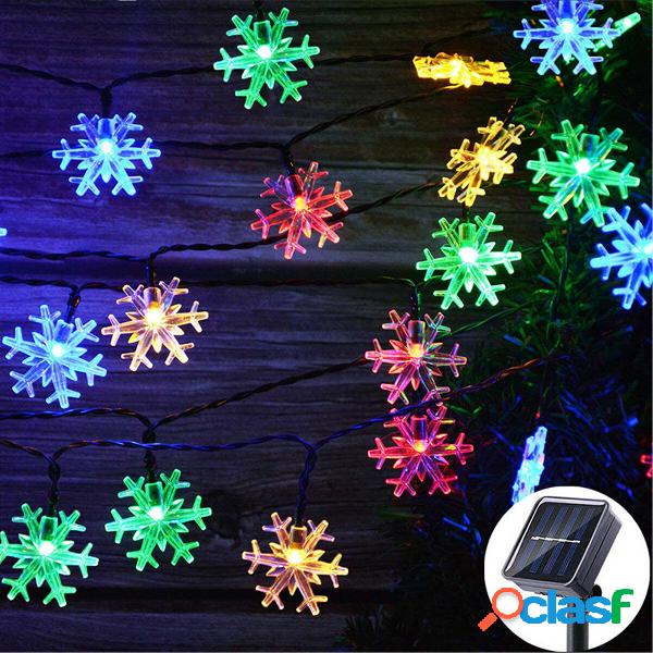 23ft 50 LED solare Power String Lights Snow lampada