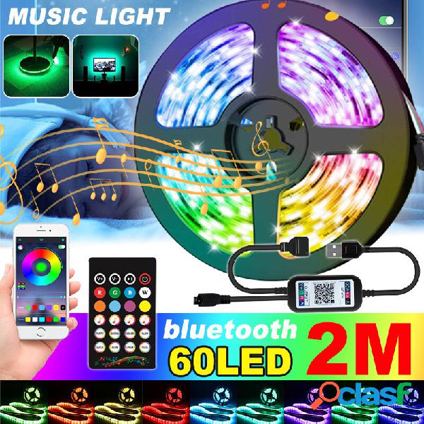 2M 60 LED Bluetooth String Light 5V USB Tape Dimmerabile