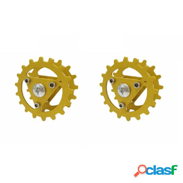 2Pcs Golden Metal Driving Wheels Track Slave Wheel 6mm