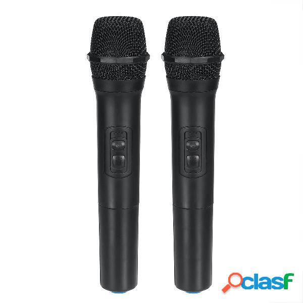2Pcs VHF Wireless Bluetooth Karaoke Microfono Altoparlante 2