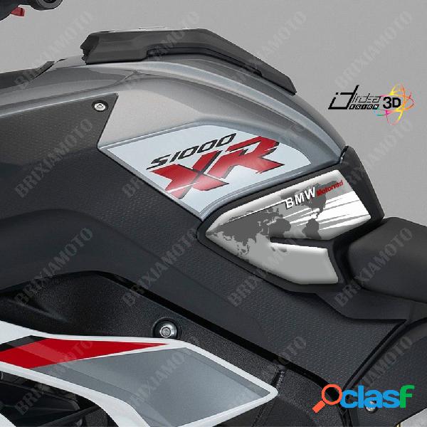 3 adesivi 3d protezione serbatoio compatibili bmw s1000xr