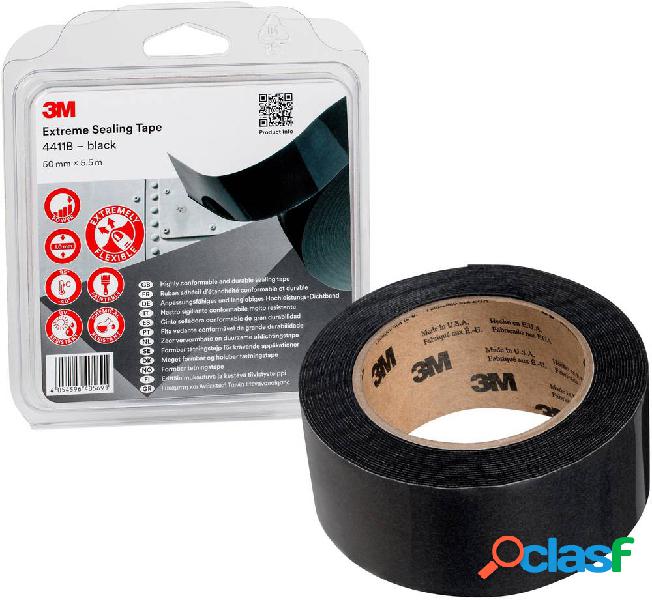 3M 4411B/IPS Guarnizione adesiva Nero (L x L) 5.5 m x 50 mm