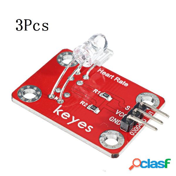 3Pcs Keyes Modulo battito cardiaco con dita in mattoni (foro