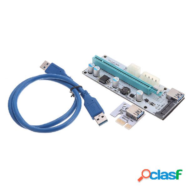 3Pcs USB3.0 PCI-E 1x a 16 x SATA + 4P + 6P Extender Riser