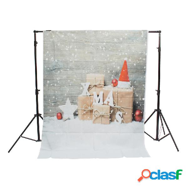 3x5ft 5x7ft Snow Wooden Wall Christmas Gift Photography