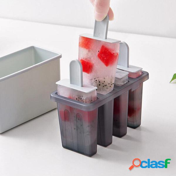 4 Cavity Popsicle Congelato Stampo PP Materiale Cake Baking