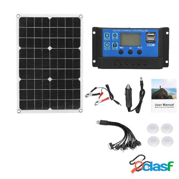 40W solare Pannello Dual 12V USB con controller 60A 100A