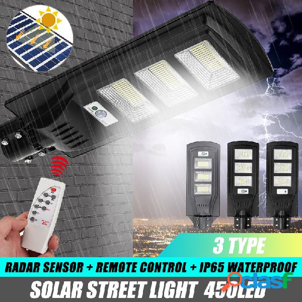 450LED Impermeabile solare Pannello Radar Street Light