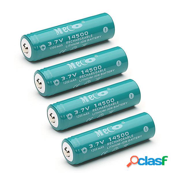 4pcs batteria agli ioni di litio ricaricabile 14500 3.7v