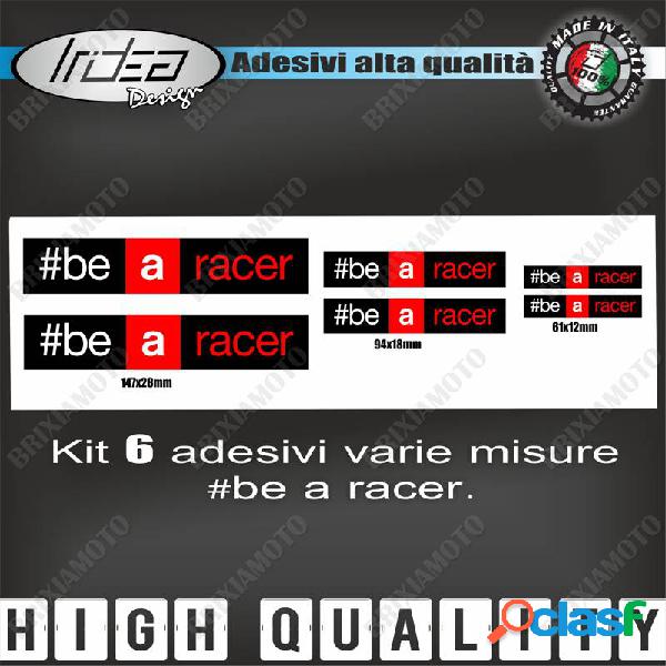 6 adesivi racing sponsor moto