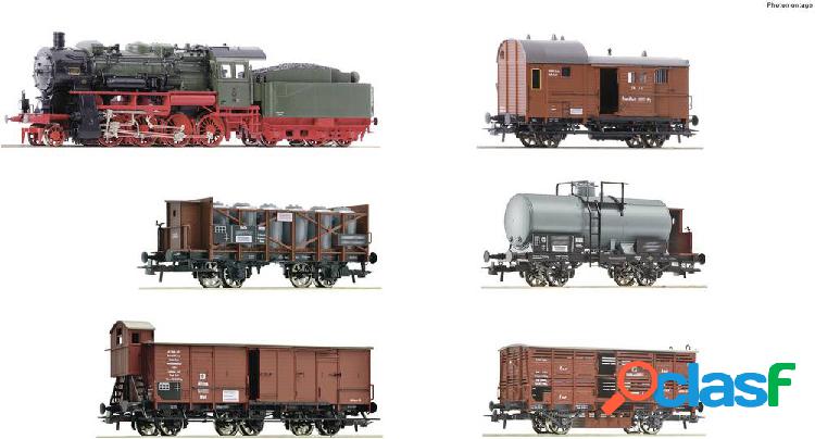 6 pz. Kit: Treno merci Prussian di K.P.E.V. Roco 61481
