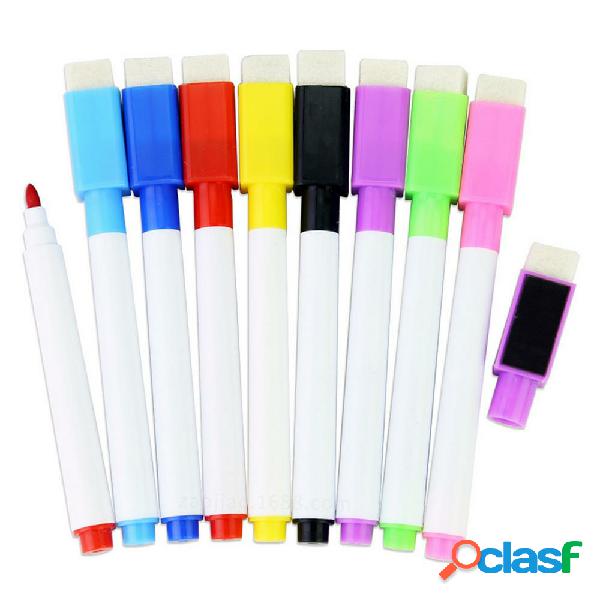 8 pezzi Colorful Penna per lavagna aula per scuola nera con